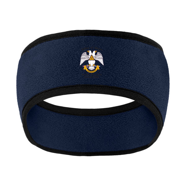 Valley of Akron 32nd Degree Printed - Two Color Fleece Headband Thumbnail