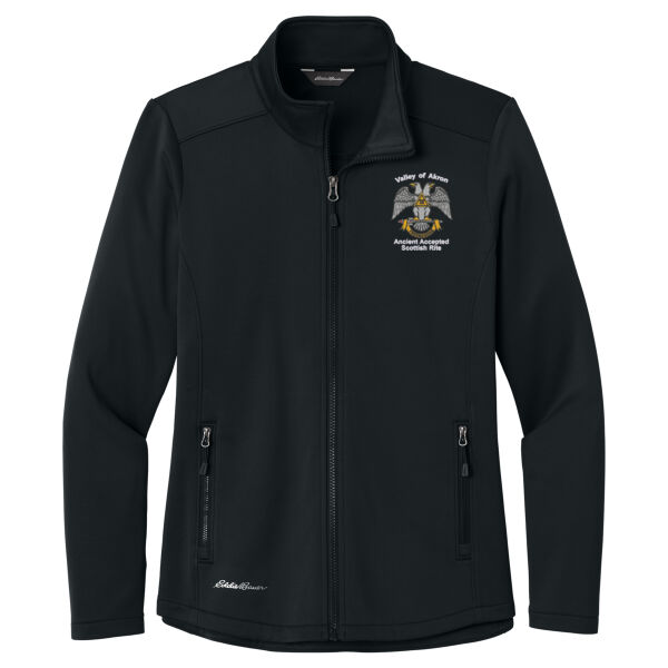 Valley of Akron 32nd Degree Embroidered - Women's Smooth Mid Layer Fleece Full Zip Thumbnail