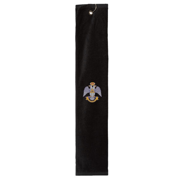Valley Of Akron 33rd Degree Embroidered - Trifold Golf Towel with Grommet Thumbnail