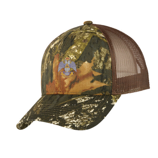 Valley Of Akron 33rd Degree Embroidered - Structured Camouflage Mesh Back Cap Thumbnail